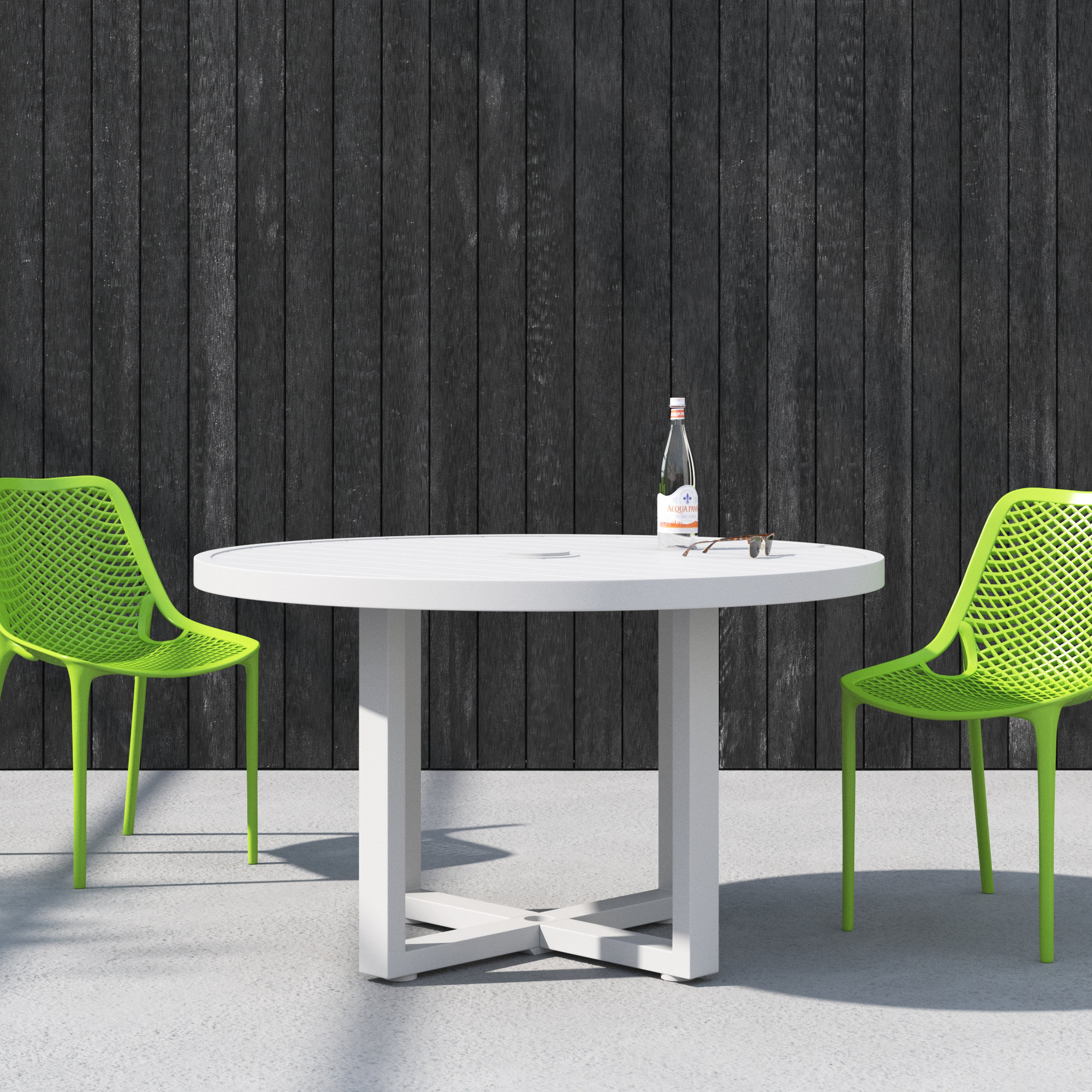 Camela Aluminum Outdoor Dining Table, 50"