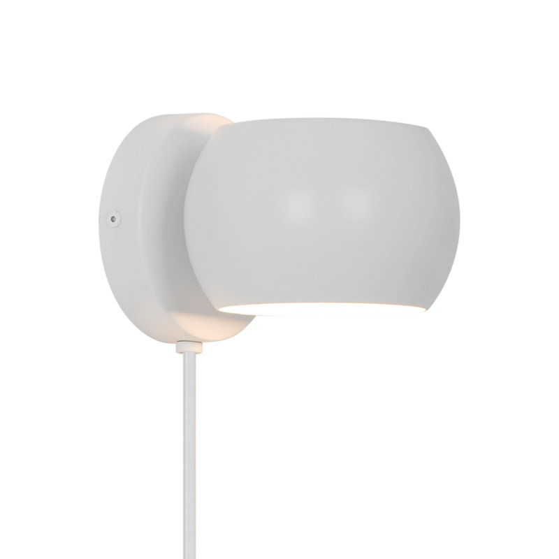 Steel Flush Mounted Sconce, White