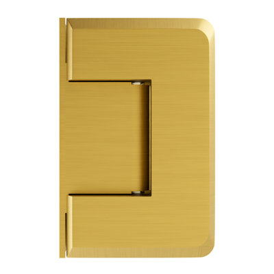 Brixwell C044SB Charnière à fixation murale en laiton pour plaque arrière de 3/8 po à 1/2 po d'épaisseur, finition laiton satiné de 4 po de hauteur