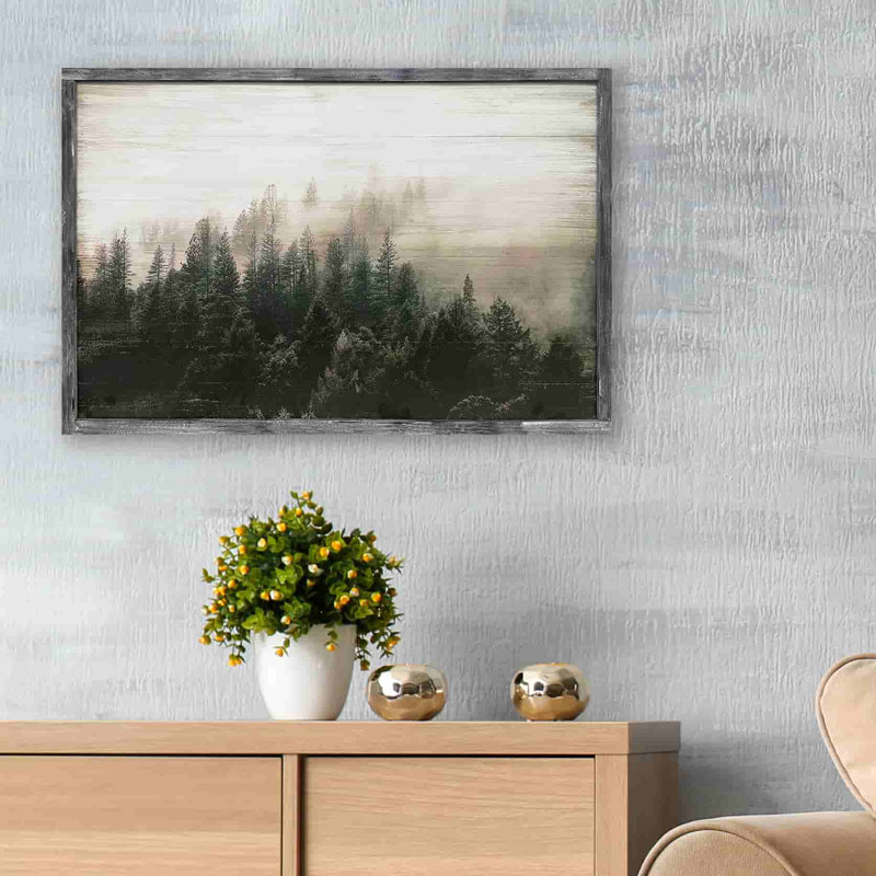 " Distant View Of Pine Forest ", H 24 po x l 36 po x P 1,5 po