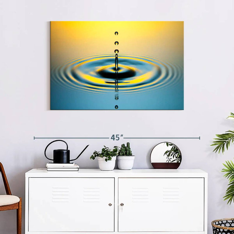 Goutte d'eau illuminée Alvord, H 26 po x l 39 po
