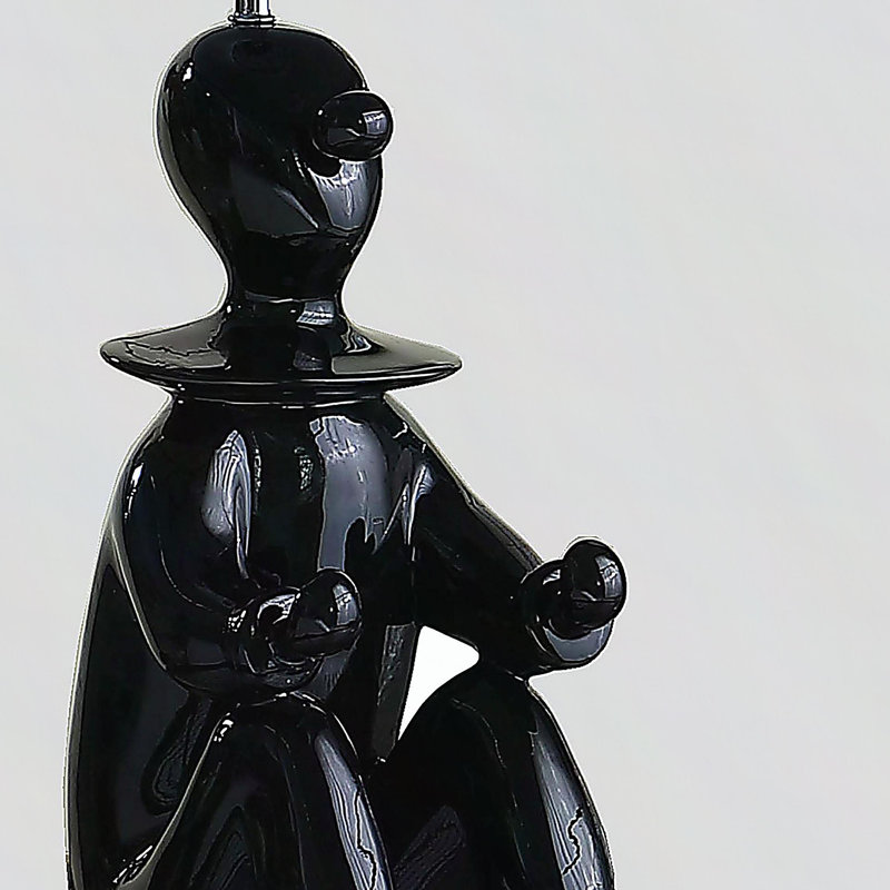 Lampe de table clown moderne 21,25 po, Noir, Noir