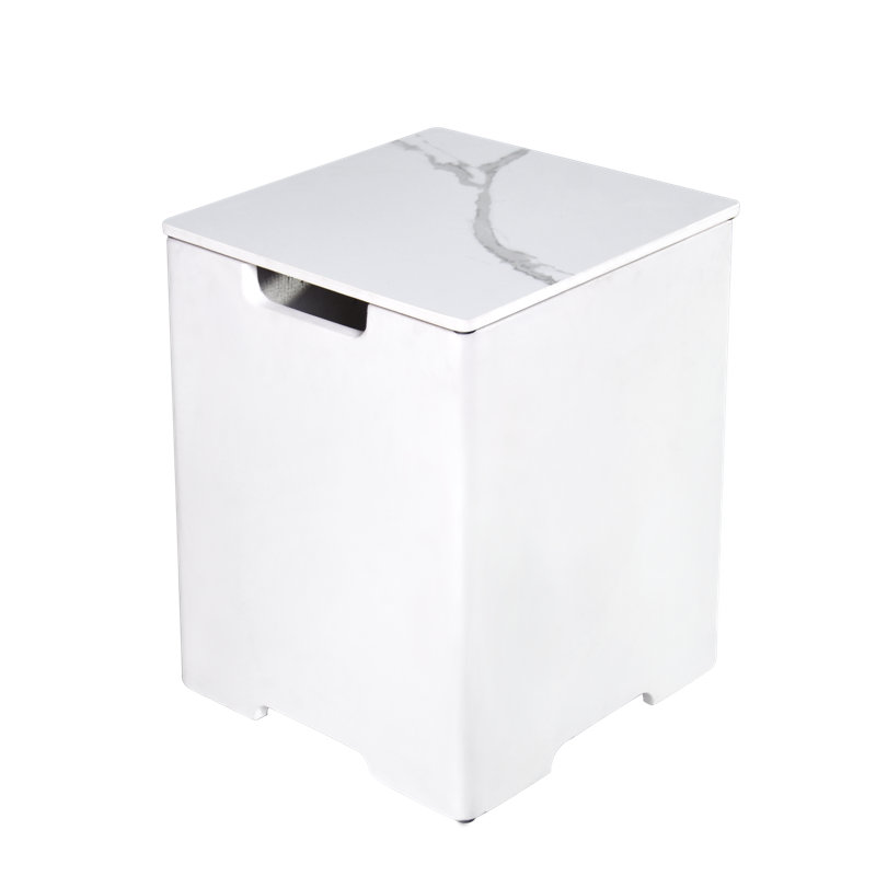 40.4cm Square Marble Porcelain/GFRC Propane Tank Cover, Bianco White, 63cm H x 40.4cm W x 40.4cm D