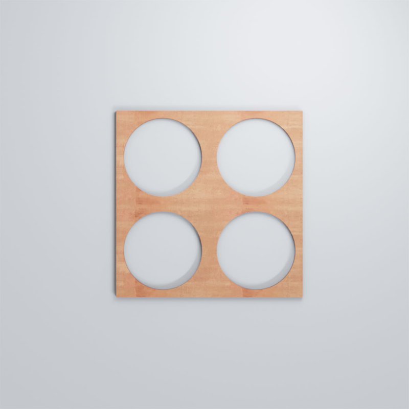 Panneaux muraux décoratifs en bois Wembley, Cerise, H 23 3/8 po x l 23 3/8 po x P 1/4 po