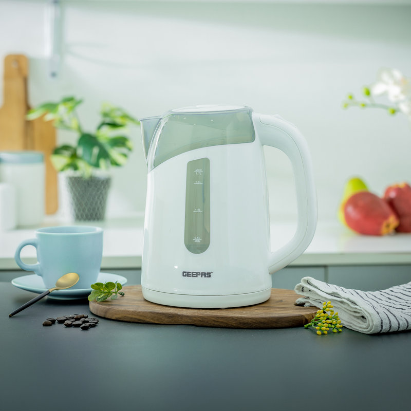 GEEPAS 650W 2 Slice Bread Toaster & 2200W Illuminating Electric Kettle Combo Set - 1.7L Cordless Jug Kettle for Hot Water Tea, Toaster with 6 Level Browning Control, Cancel - 2 Year Warranty