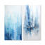 «Azure Ascent Skycrapers Harmony», ensemble d'art mural abstrait sur toile-28474028-28474026