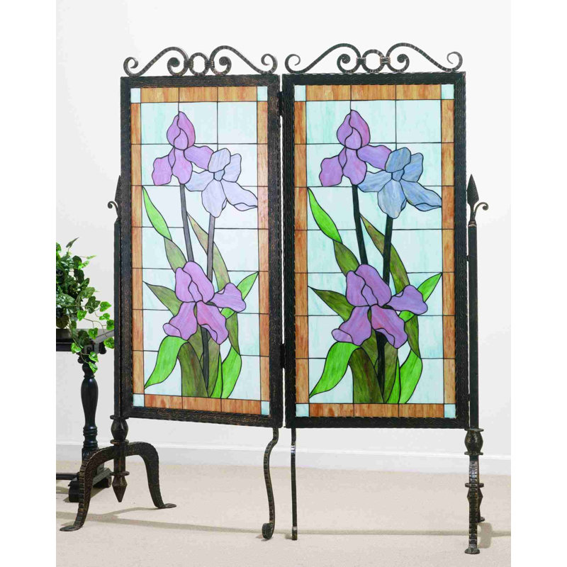 Iris 52'' W x 63'' H 2 - Panel Folding Room Divider