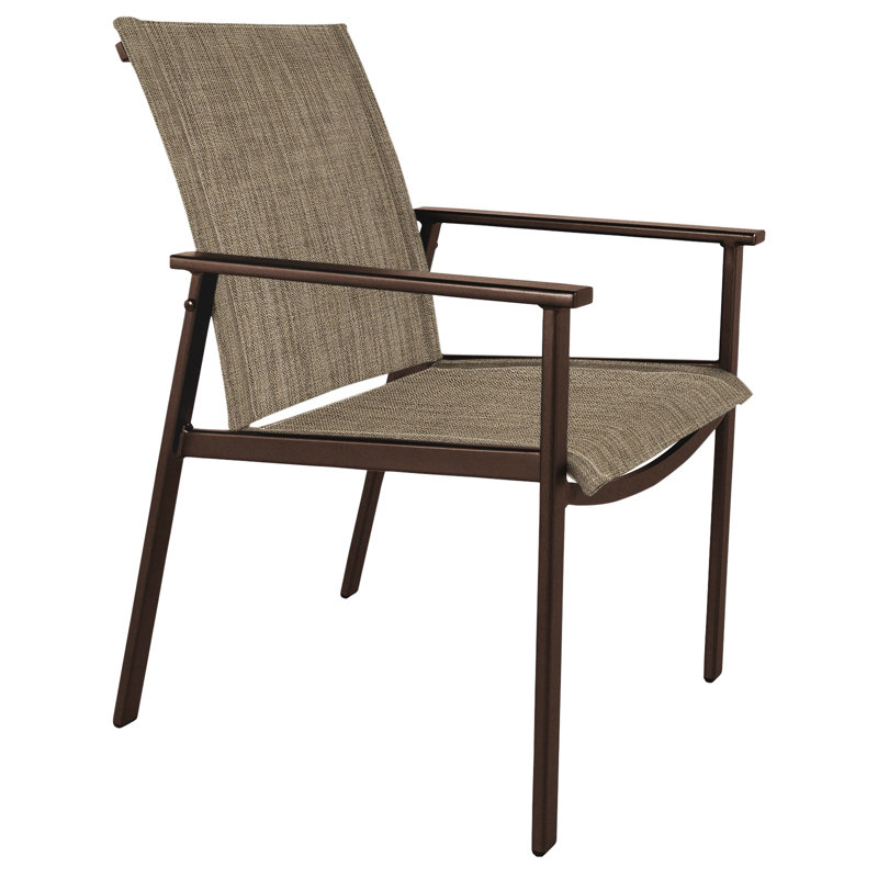 Marin Outdoor Dining Armchair, Augustine Gravel, Copper Creek