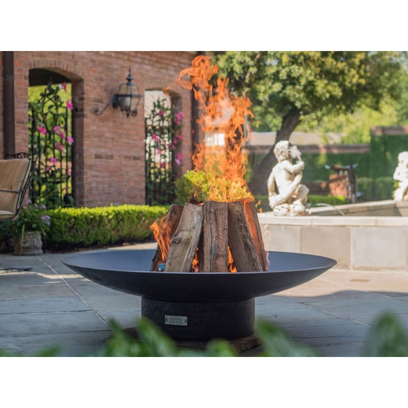 Hartlepool Round Fire Pit, 10" H x 36" W x 36" D