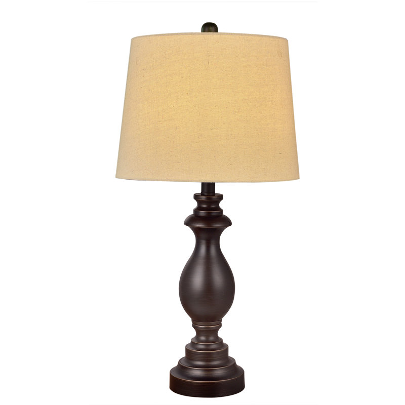 Lampe de table 27" Sandhurst, Bronze huilé, Gruau