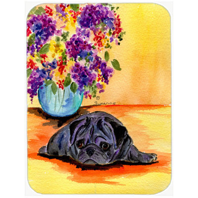 Caroline's Treasures Pug Glass Cutting Board