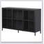 Buffet moderne en métal robuste avec grande capacité, pieds réglables et pour un rangement et une présentation polyvalents