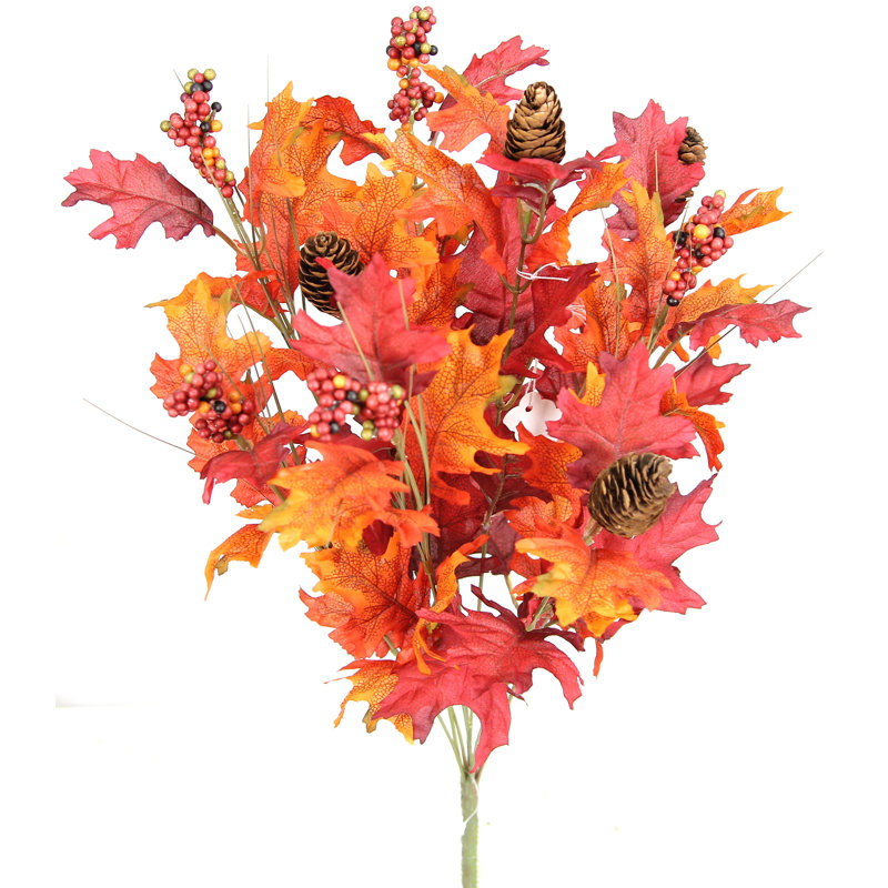 Douille artificiel mixte, Bourgogne / orange