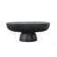 Table basse ovale noire - Piédestal en oxyde de magnésium de 36 po de longueur x 24 po de largeur x 15 po de hauteur pour le salon