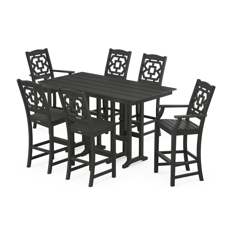 Ensemble repas pour 6 personnes Chinoiserie, Noir