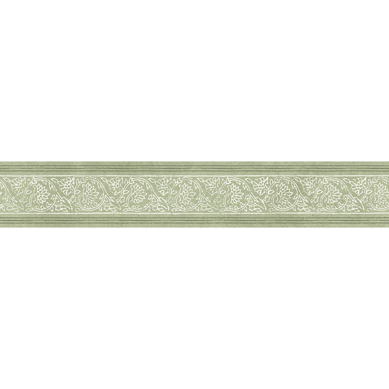 Bordure sculptée à motif floral taupe, Beige