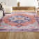 Ville Ornate Medallion Machine-Washable Terracotta/Navy Rug