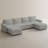 U Shaped Sofa Couch Wide Storage Sofa Livingroom Modular Sofa Sectional Couch-1238568549
