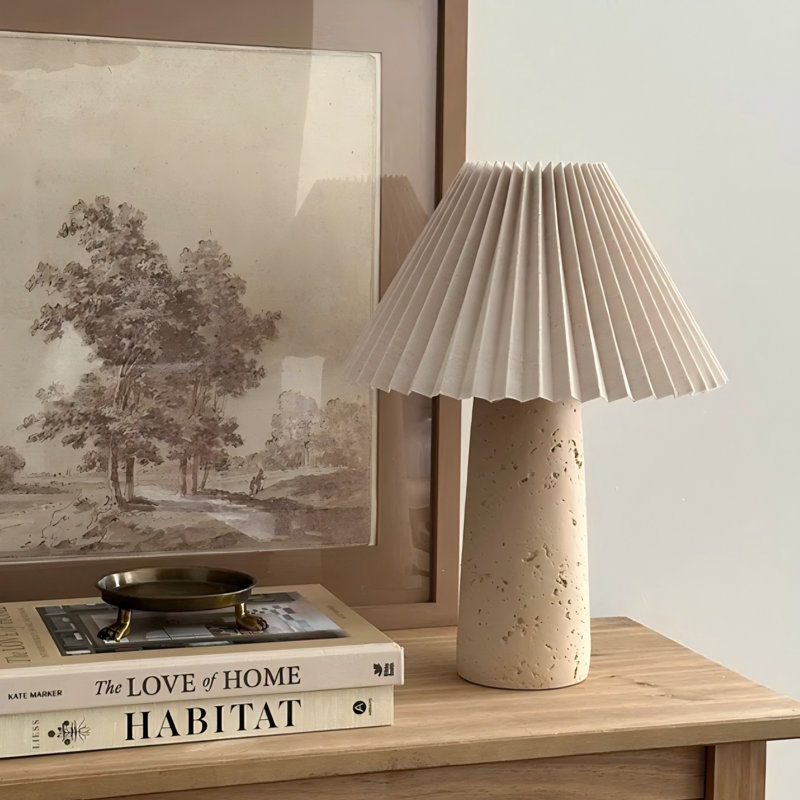 Lampe de table en pierre