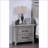Light Gray Transitional 2-Drawer Solid Wood Nightstand for Bedroom