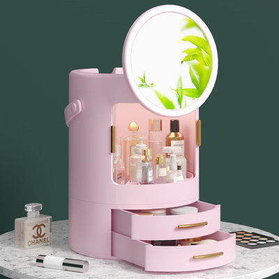 Boîte de rangement pour parfum rose