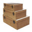Ensemble de 3 boîtes décoratives en bois Ashira