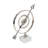 Trentelman Aluminum Metal Armillary Educational Silver Globe with Marble Base