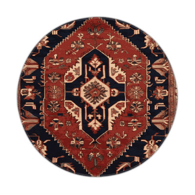 Persian Brown Indoor and Outdoor Area Rug