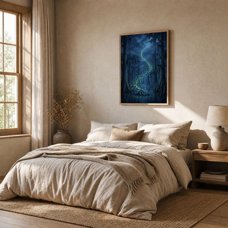 Art mural sur toile Glamp Sparkle Trail in Dark Cypress Swamp, H 24 po x l 18 po
