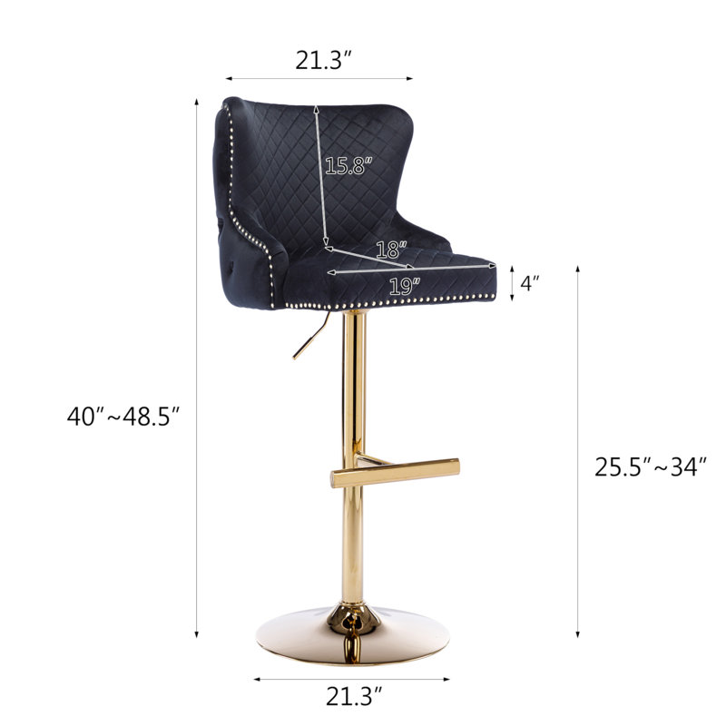 Ensemble de 1 tabouret de bar Hengming
