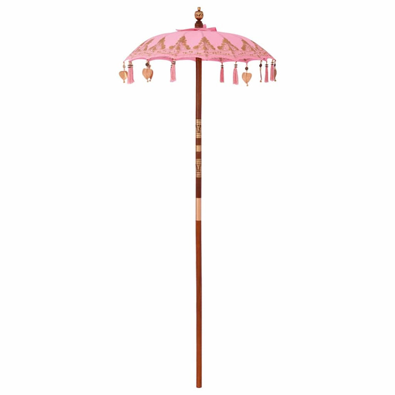 Beach Parasol, 260cm H x 95cm W x 95cm D, Cream Abstract