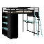 Lit mezzanine en bois-223592805