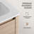 24" Freestanding Bathroom Vanity with Ceramic Sink, Rounded Corners & Handle-Free Design-116159713