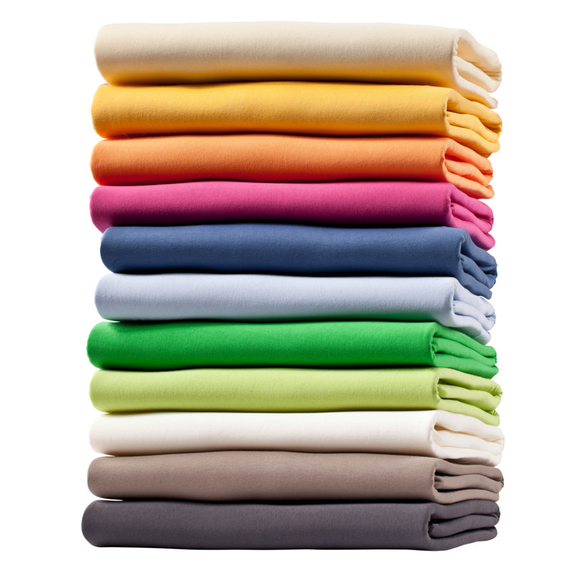 Uni-Colours 100% Cotton Sateen Fitted Sheet, 100cm x 200cm, Middle blue