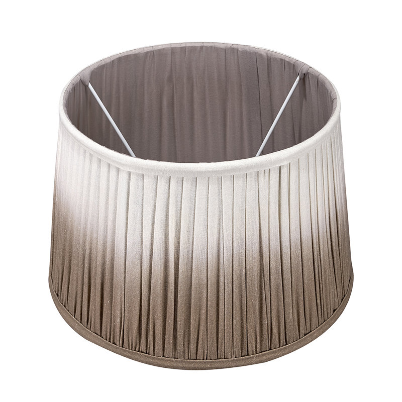 Scallop Cotton Empire Lamp Shade ( Uno ), 19cm H x 30cm W x 30cmD, Taupe