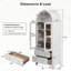 Grand garde-manger arqué avec 2 grands tiroirs-1436445545