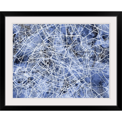 «Paris France City Street Map» par Bellen, impression