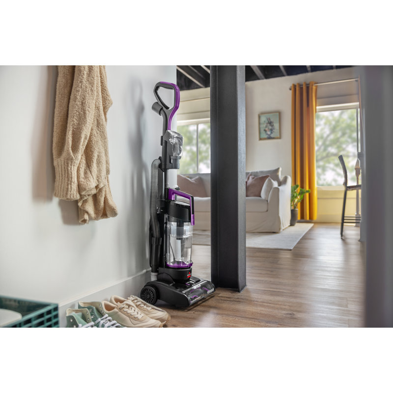 Compact Black and Purple Bagless Upright Vacuum Cleaner for Pets