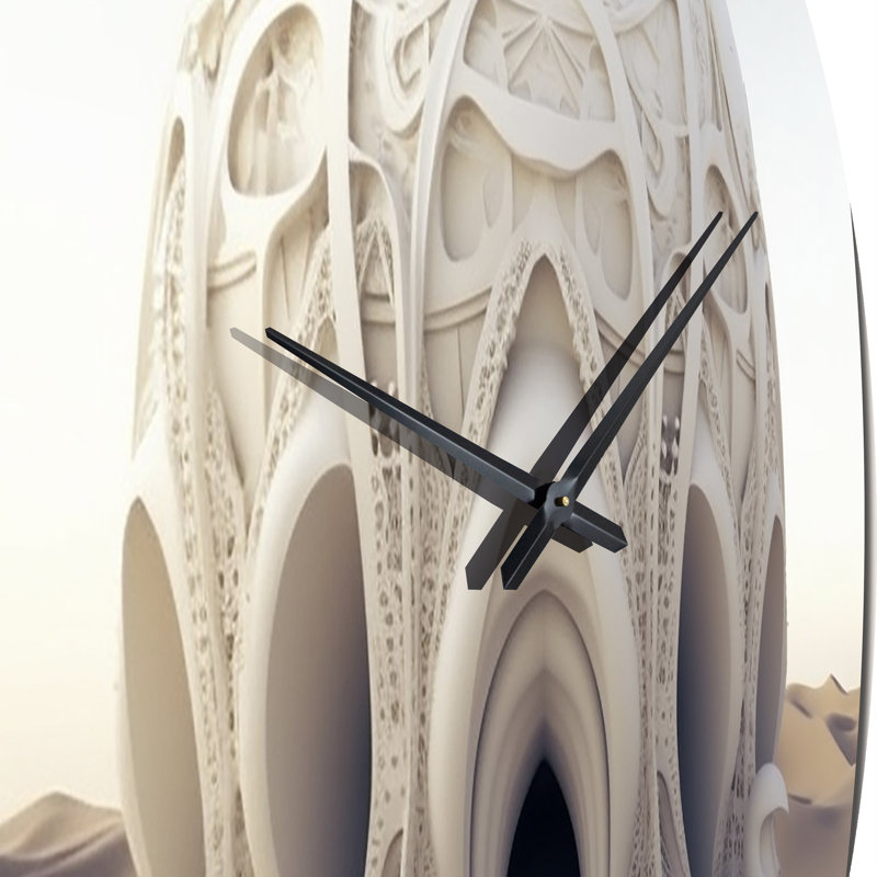 Organic Architectural Flow - Futuristic Architecture Wall Clock, Large