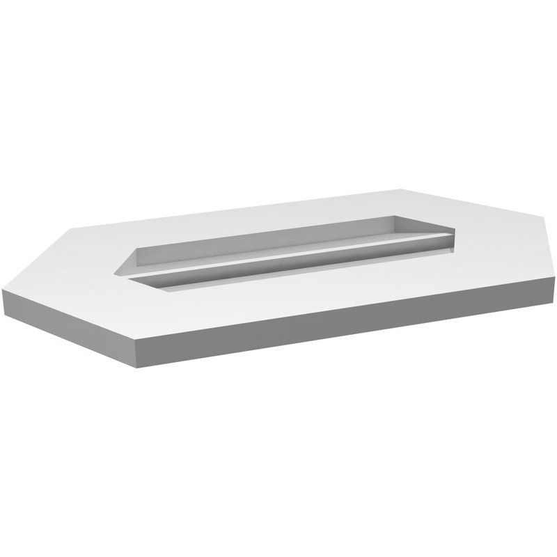 Évent horizontal fonctionnel à pignon en uréthane à surface horizontale Signature, H 12 po x l 22 po x P 1 po