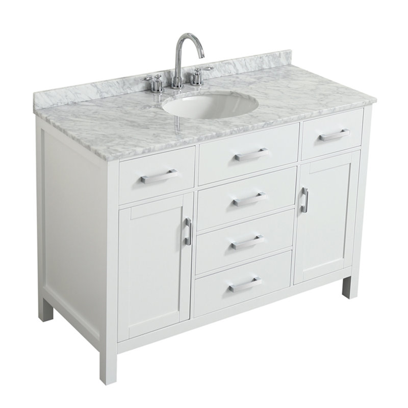 Ensemble de meuble-lavabo simple 49 po Bristol, Blanc