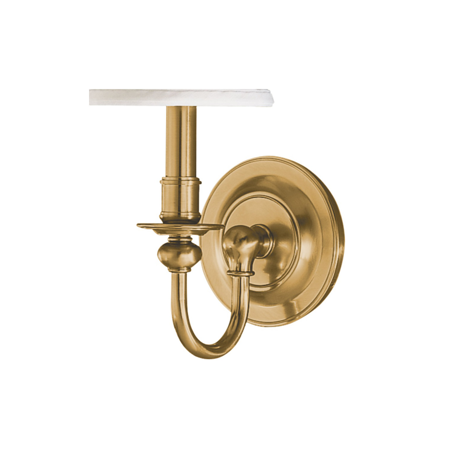Lennon Single Light Dimmable Armed Sconce, Aged Brass