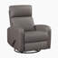Fauteuil inclinable et oscillant pivotant en cuir fleur de qualité supérieure de 31,5 po avec pivot à 360 degrés Louis, mouvement doux et mousse enveloppée de Dacron-462848223