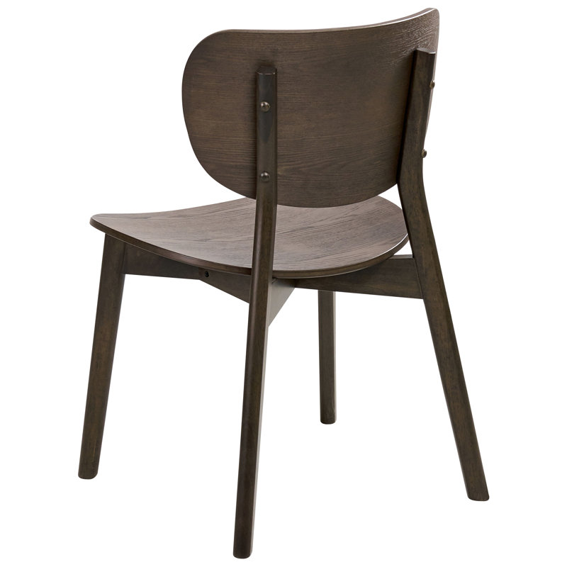 42cm H Solid Wood Side Chair, Brown