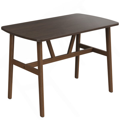 Table de salle à manger pour 4 à 6 personnes, table de cuisine rectangulaire en bois, table de salle à manger moderne avec cadre en métal robuste pour la salle à manger, cuisine, noyer foncé, 47,2 pouces