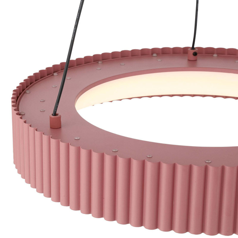 Luminaire suspendu DEL intégré Sashay, Rosé