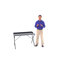 Contemporary Style Rectangular Computer Desk-1294093849