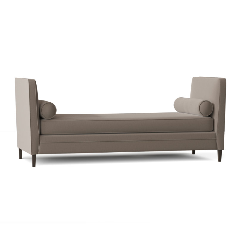 Lydia Upholstered Bench, Bella Black Performance Velvet, Brown Mahogany