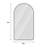 Arched LED Mirror for Bathroom with Time and Temperature Display, Anti - Fog, Dimmable Function and Three Color Temperatures, Perfect for Over Sink-1258332708