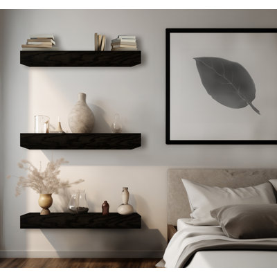 Emerald Lee 3 Piece Oak Floating Shelf